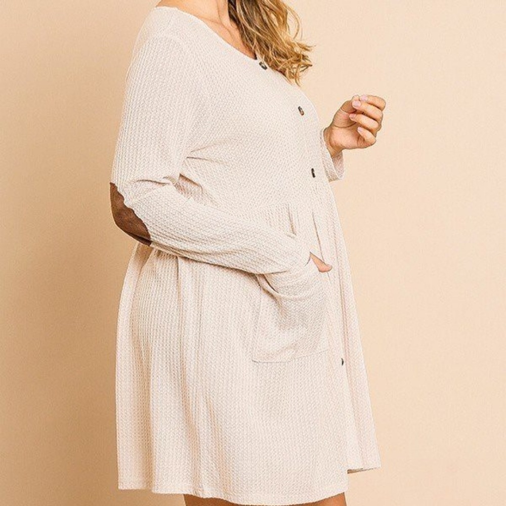 Long Sleeve Round Neck Dress - Picture 2 of 3